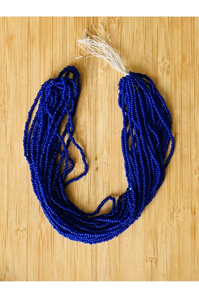 Öztürk Tuhafiye Matte Dark Saks Sand Beads Czechoslovakia, Adana, Prison Work...