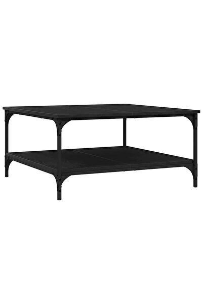 vidaxl Coffee table Black oak 80 x 80 x 40 cm Composite wood