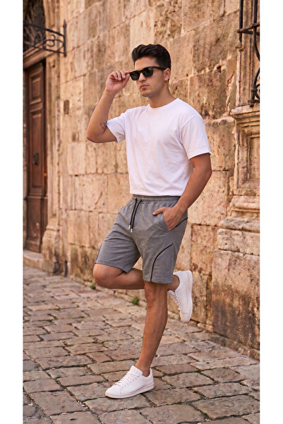 bgm fashion Muške šortseve sa bočnim džepovima, prednjim zatvaračem, ukrasnim...