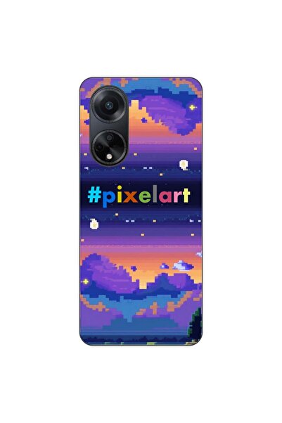 OEM Θήκη συμβατή με Oppo A98 5G Σιλικόνης Gel TPU με σχέδιο Τοπίο Pixel Art
