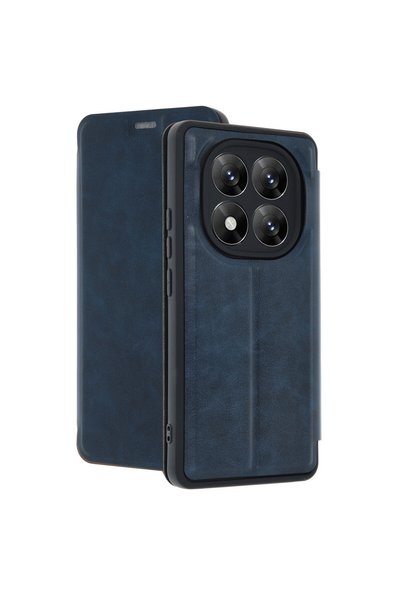 Generic Brand Redmi Note 14 Pro 4g Compatible Case Flip Cover - Navy Blue