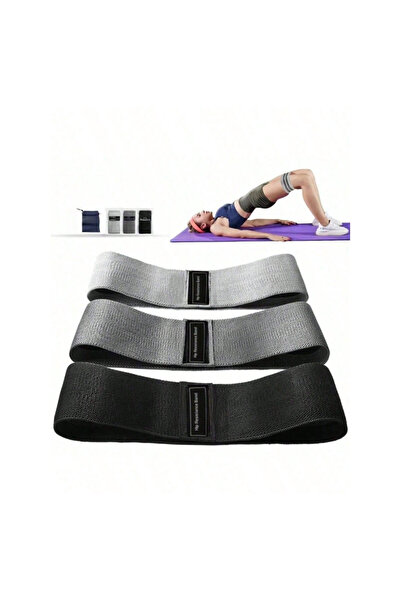 OEMS 3pcs resistance bands for glutes- gradient gray