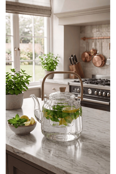 SepetçiBaba Dora 1200 Ml Isıya Dayanıklı Cam Demlik - 169