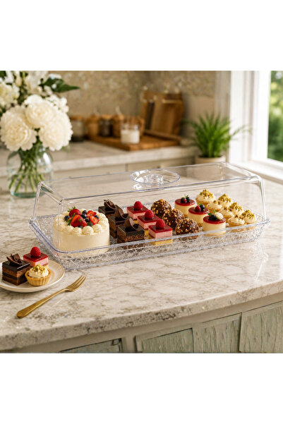 laverahome Transparent Acrylic Cake Stand Multi-Functional Cake Plate