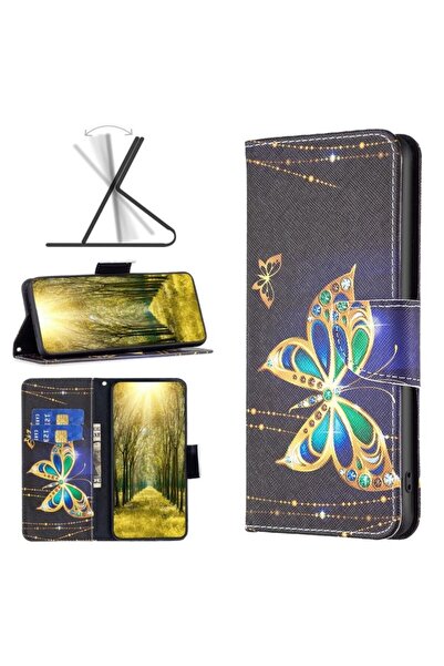 sscase Colored Drawing Θήκη Πορτοφόλι Big Butterfly (Xiaomi Redmi 12 4G)