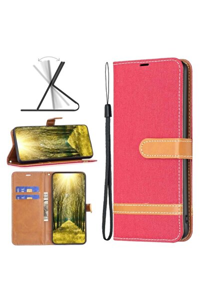 sscase Color Denim Θήκη Πορτοφόλι Red (Xiaomi Redmi 12 4G)