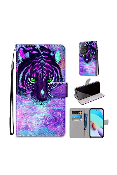 sscase Coloured Drawing θήκη Πορτοφόλι Tiger Drinking Water (Xiaomi Redmi 10)