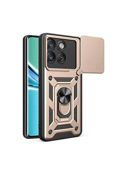 sscase Rotary Camera Lid Σκληρή Θήκη με Δαχτυλίδι Gold (Motorola Edge 70 5G)