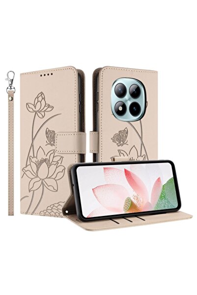 sscase Lotus Θήκη Πορτοφόλι Beige (Xiaomi Redmi Note 15 Pro 4G)