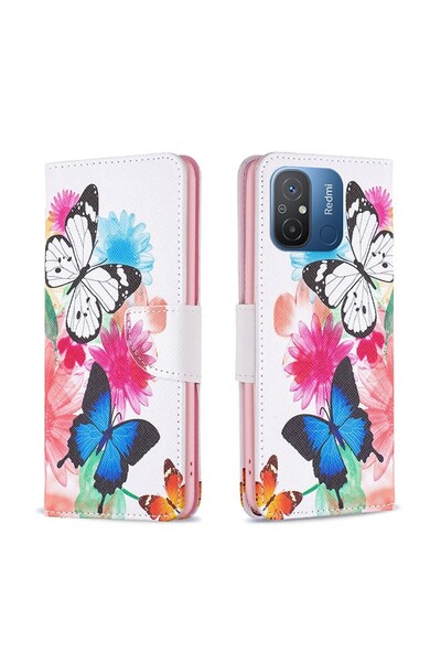 sscase Colored Drawing Θήκη Πορτοφόλι Butterflies (Xiaomi Redmi 12C)