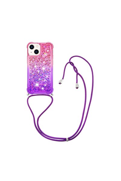 sscase Quicksand Θήκη Σιλικόνης με Λουράκι Pink/Purple (Apple iPhone 14)
