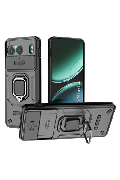 sscase Sliding Camshield Σκληρή Θήκη με Δαχτυλίδι Black (OnePlus Nord 4 5G)