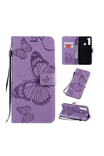 sscase Pressed Printing Butterfly Θήκη Πορτοφόλι Purple (Xiaomi Redmi Note 8T)