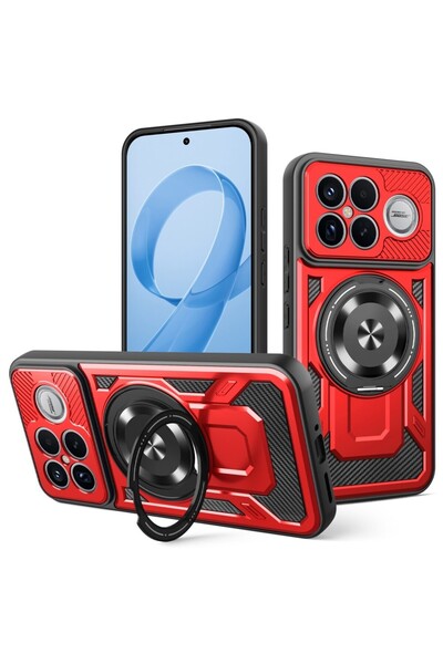 sscase Dynamic MagSafe Σκληρή Θήκη με Δαχτυλίδι Red (Xiaomi Poco F8 Ultra 5G)