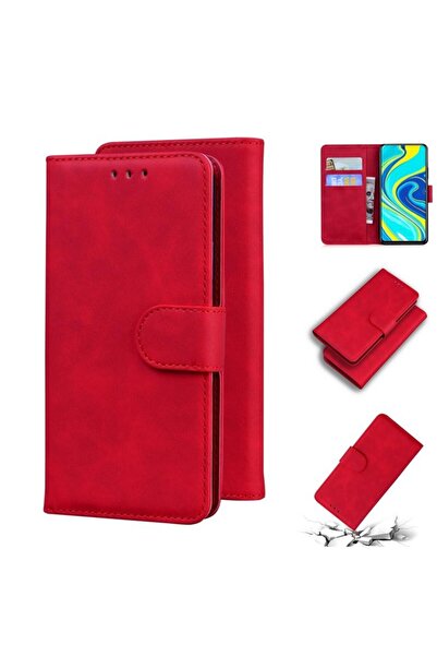 sscase Skin Feel Magnetic Θήκη Πορτοφόλι Red (Xiaomi Redmi Note 9S / 9 Pro)