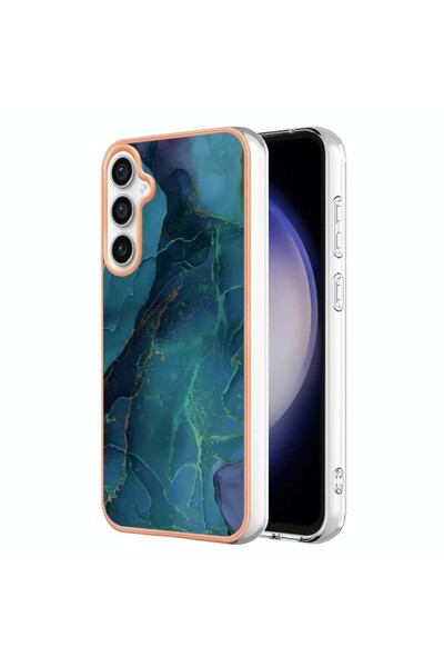 sscase Electroplating Marble Σκληρή Θήκη Green (Samsung Galaxy S23 FE 5G)