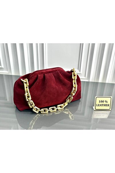 My Easy Shop Γυναικεία τσάντα MesBag Γνήσια τσάντα από σουέτ με λουράκι αλυσίδας