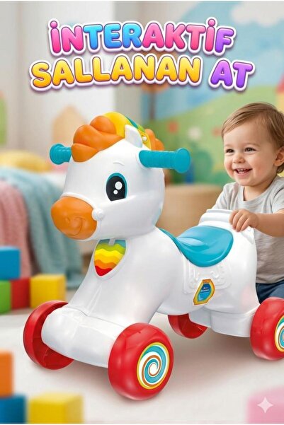 Tıfıl Toys Clementon i İnteraktif Sallanan At 3'ü 1 Arada Binilebilir İlk Adı...