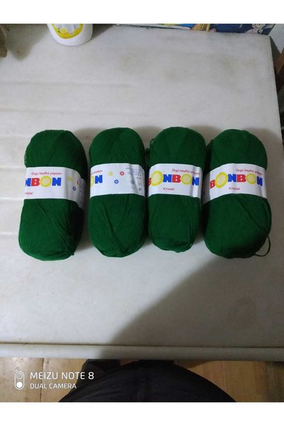 BONBON خيط ألياف كريستالي أخضر 4 قطع رقم الموديل: 98596