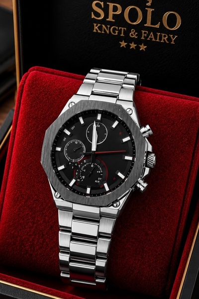 S.POLO Gift Steel Cord Men's Wristwatch Father's Day Gift Valentine's Day Gift