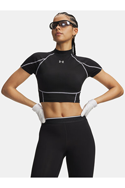 Under Armour Tricou de damă HeatGear Elite Crop Mck SS-BLK