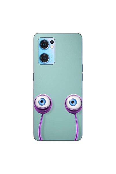 OEM Калъф, съвместим с Oppo Reno7 5G, силиконов гел TPU, с шарка  "Очичи на о...