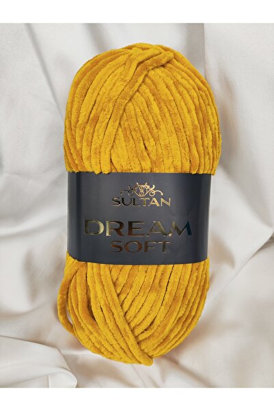 Sultan Dream Soft Velvet Mustard Hand Knitting Yarn 100Gr. 120 Meters. (1 Pie...