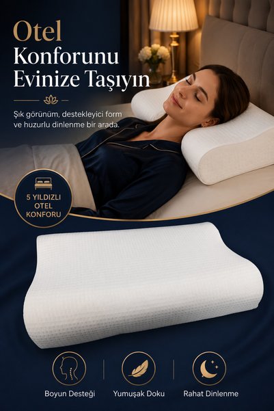 EpiRelax Visco Ortopedik Boyun Yastığı – Baş ve Boyun Destekli Rahat Uyku