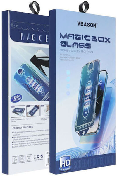 Veason Πλήρες Σκληρυμένο Γυαλί Μαύρο (iPhone 15 Pro Max)