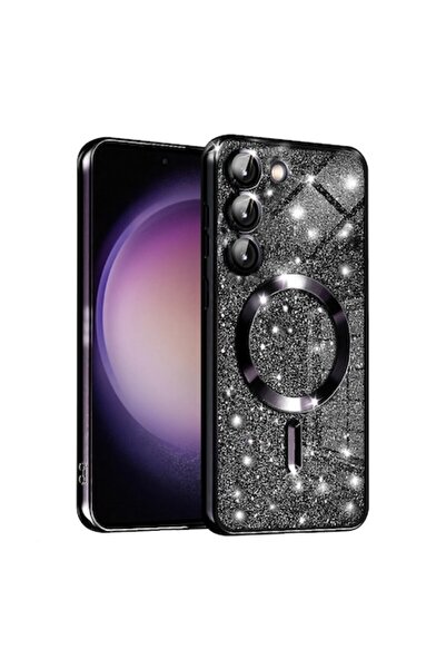 DAMUR Husă MagSafe 2 în 1 cu sclipici pentru Samsung Galaxy S23 Plus, Protecț...