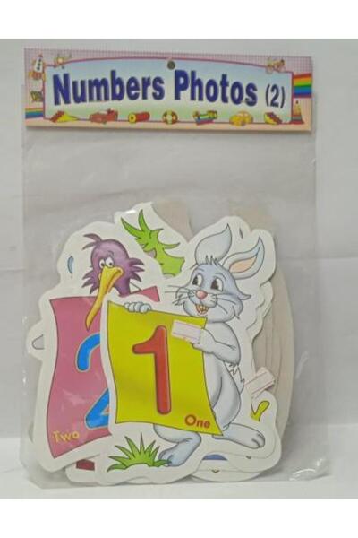 Educational Cut-out sticker pictures of illustrated English numbers – The joy...