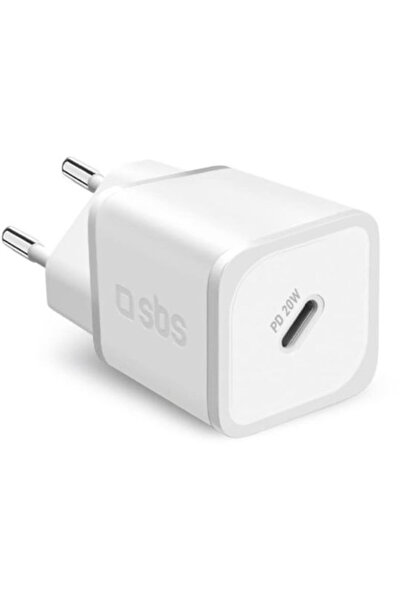 SBS Ασύρματος φορτιστής GaN με θύρα USB-C, 20W Power Delivery, λευκός