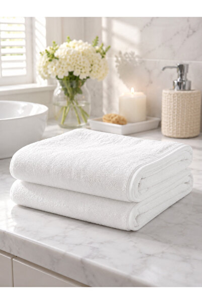 TAYA HOME 100% Cotton Bath Towel 100X180 Luxury Shower Towel in White Color