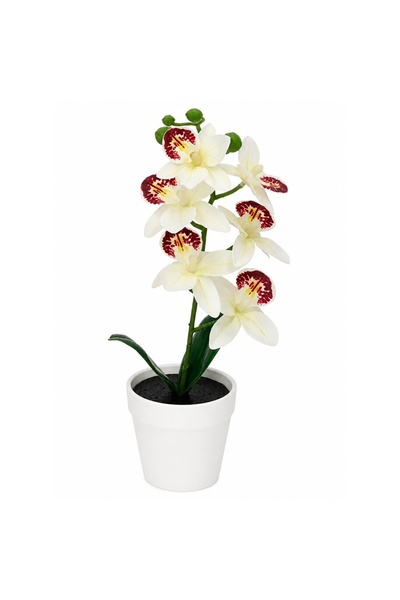PUFO Orhidee artificială într-un ghiveci decorativ, 32 cm, floare elegantă pe...