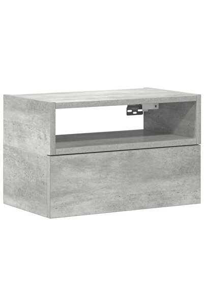 vidaxl Noptieră de perete, gri beton, 45x26x28,5 cm