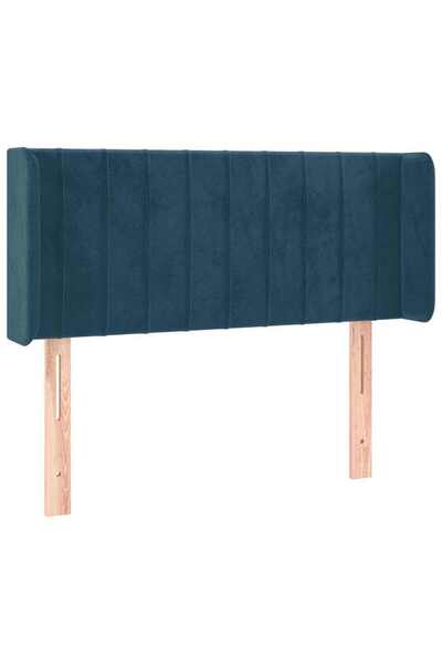 vidaxl Dark blue winged headboard 103x16x78/88 cm Velvet