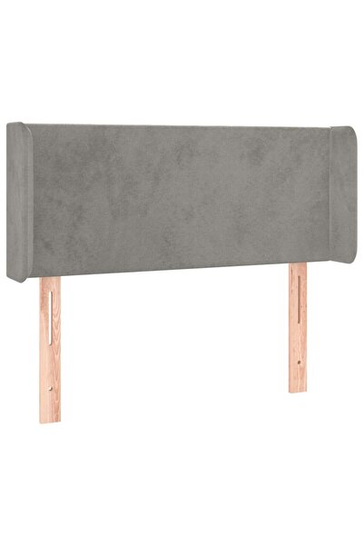 vidaxl Light grey headboard with wings 103x16x78/88 cm Velvet