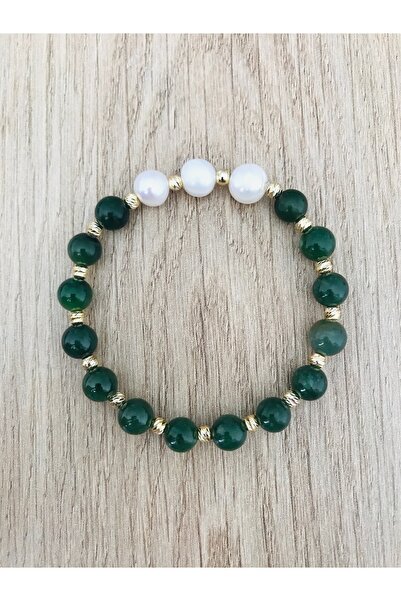MK tasarım Real Pearl Stone - Bracelet Mk.7000.804- Comfort-Peace-Energy- Str...