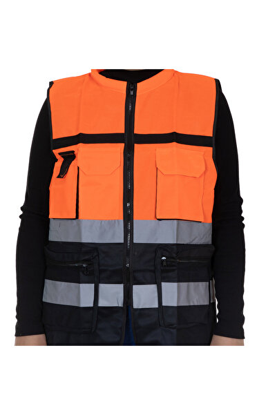 DARO Reflective vest with Pocketed, orange-black.