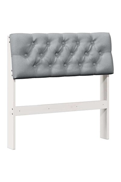 vidaxl Tăblie tapițată Gri deschis 80 cm Lemn de pin masiv