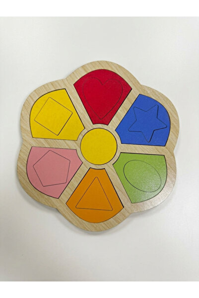 Ahşap İç İçe Geometrik Şekiller Eğitici Yapboz