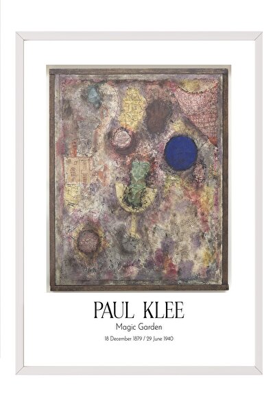Postifull Paul Klee - Čarobna bašta, slika sa belim okvirom, serija umetnički...