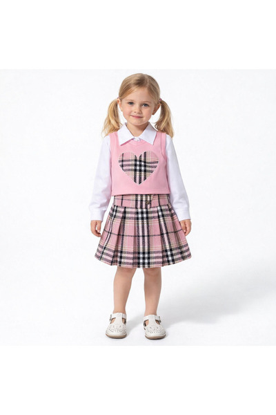 nannie Set de 3 piese roz Nicole pentru fete - 2-3 ani