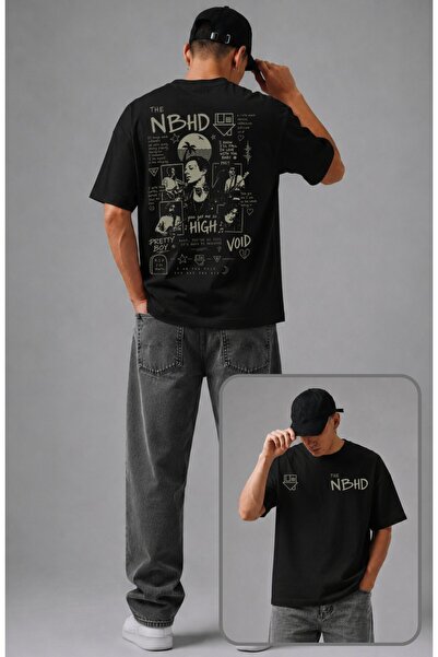 Fuddy Moda Unisex μπλουζάκι The Neighbourhood με στάμπα στην πλάτη και λαιμόκ...