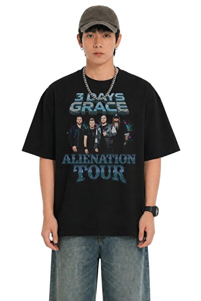 Fuddy Moda Μπλουζάκι Unisex με στάμπα Three Days Grace, Υπερμεγέθη μπλουζάκι ...
