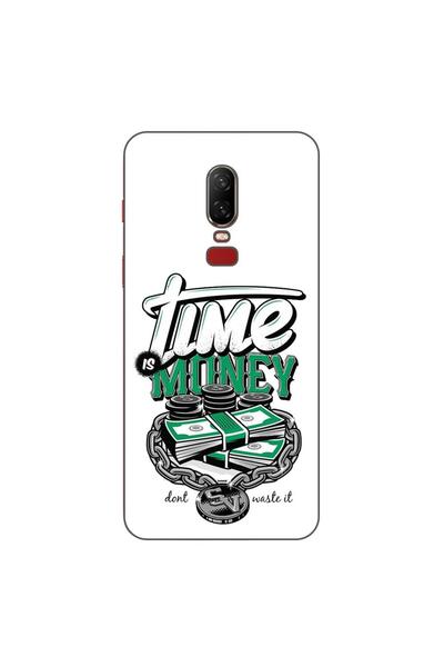 OEM Husa compatibila cu OnePlus 6 Silicon Gel Tpu Model Mesaj Time Is Money
