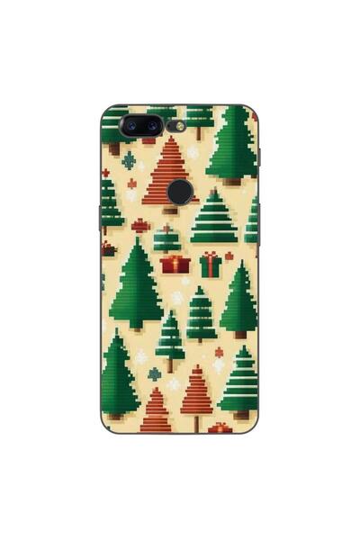 OEM Case compatible with OnePlus 5T Silicon Gel Tpu Model Pixel Art Christmas...