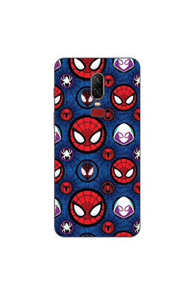 OEM Θήκη συμβατή με OnePlus 6 από σιλικόνη gel TPU με σχέδιο προσώπου Spiderman