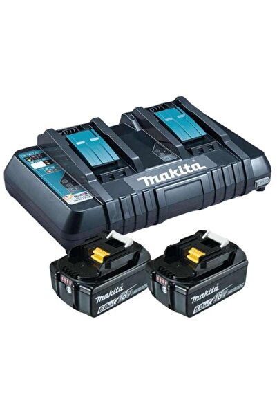 Makita BL1860B & DC18RD Set: 2 x 6Ah Batteries and Charger