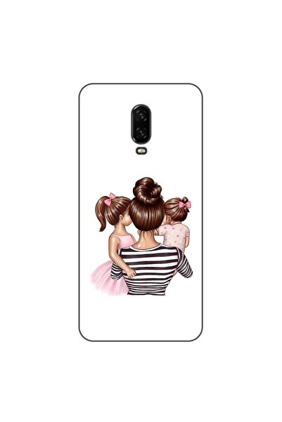 OEM Θήκη συμβατή με OnePlus 6T από σιλικόνη gel TPU με σχέδιο Μαμά και Κορίτσια
